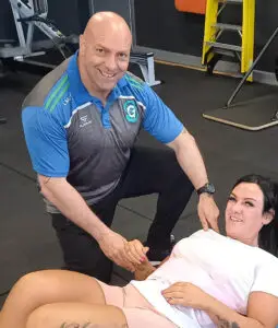 Liam McCaffrey working with a client